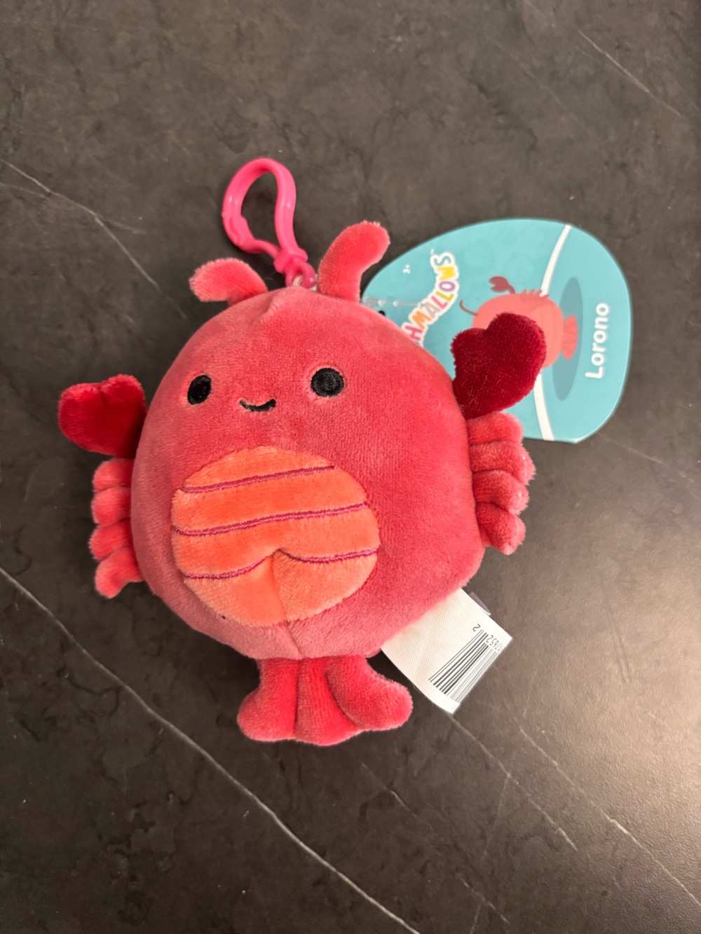 Squishmallows Red Crab Clip-On Plush